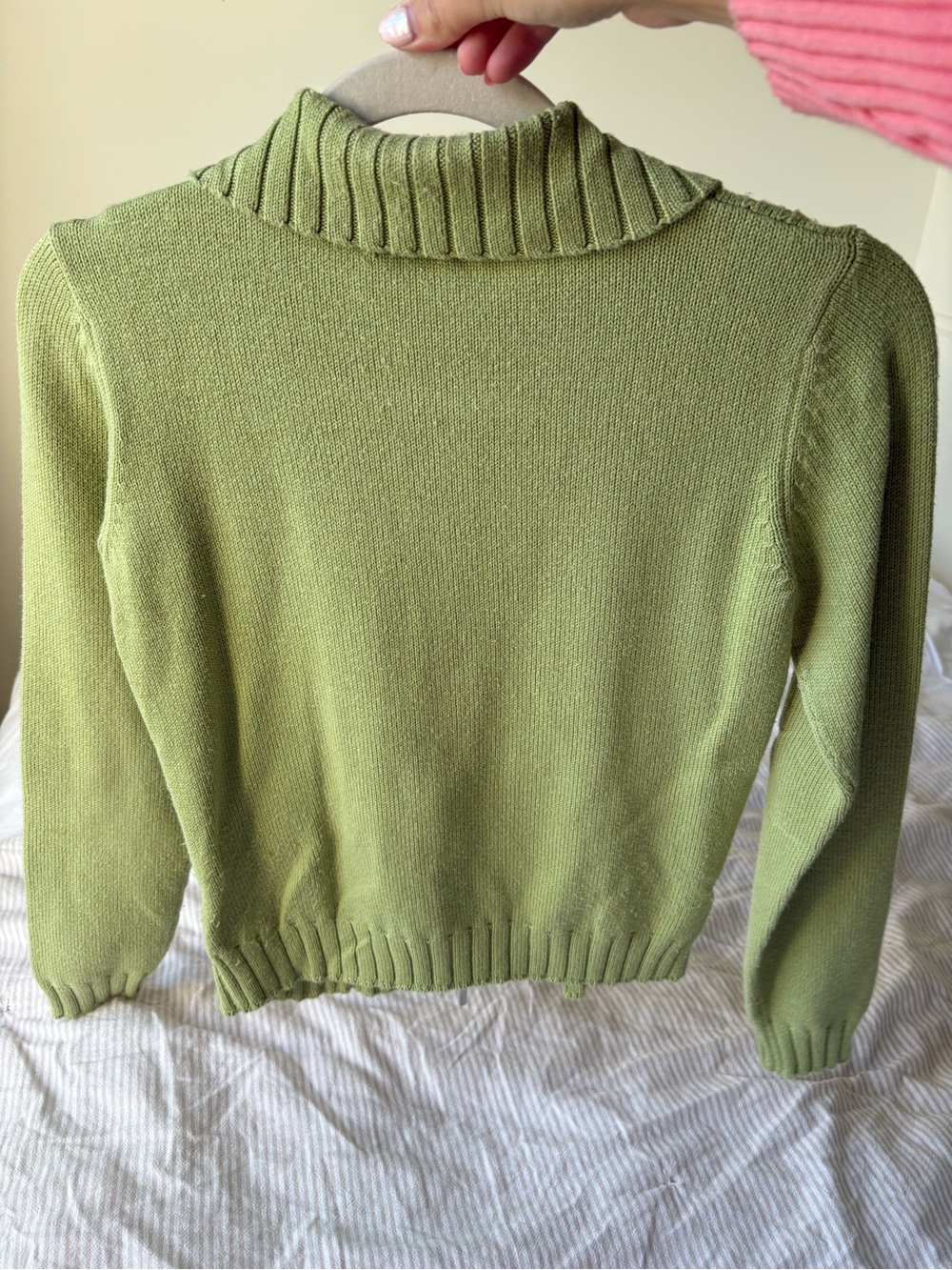 vintage Ribbed Zip-Front Sweater - Picture 6 of 6